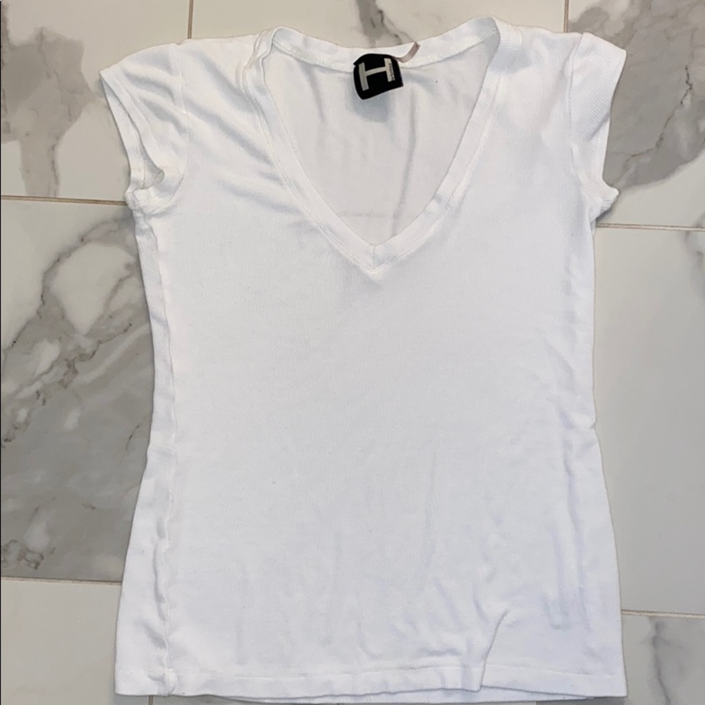 H by Bordeaux white cap sleeve